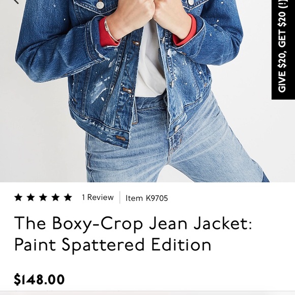 The Boxy-Crop Jean Jacket: Paint Spattered Edition - Picture 5 of 7